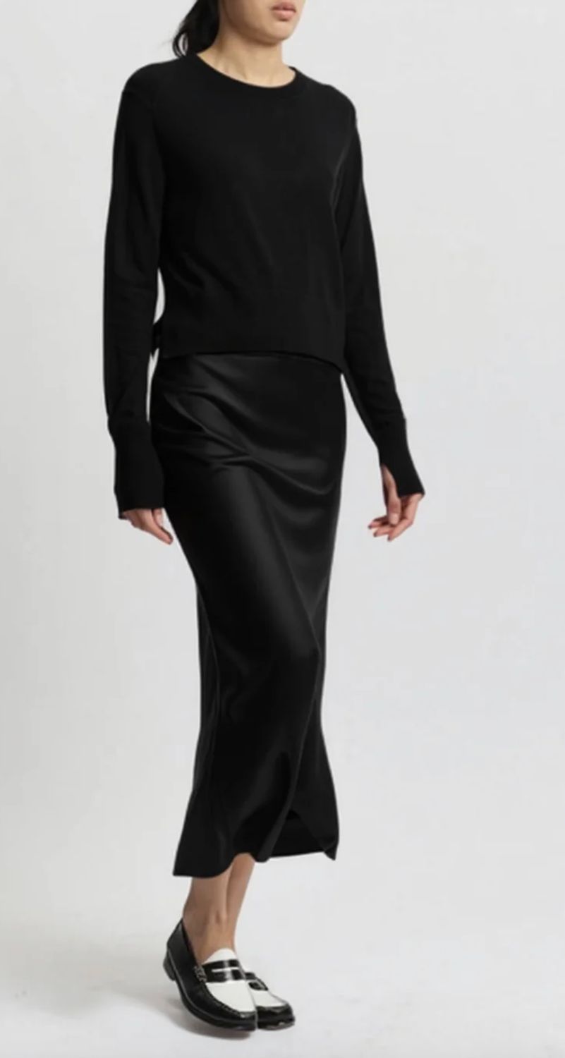Saint Art Elodie Layered Crewneck in Black