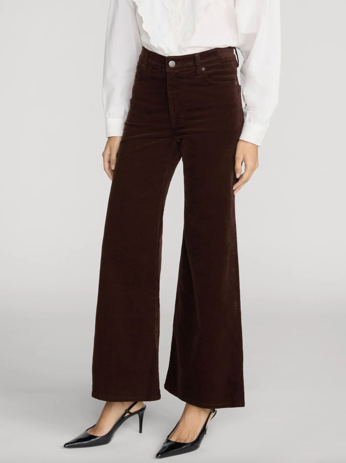 Frame Corduroy Swing Pant in Espresso