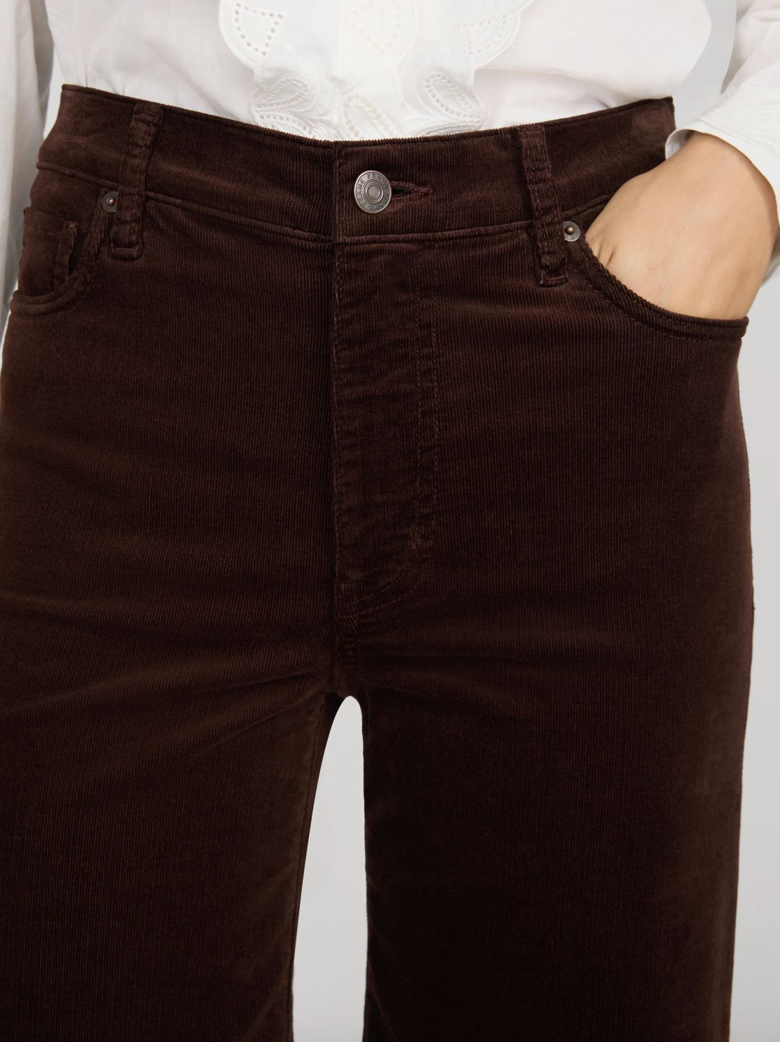 Frame Corduroy Swing Pant in Espresso