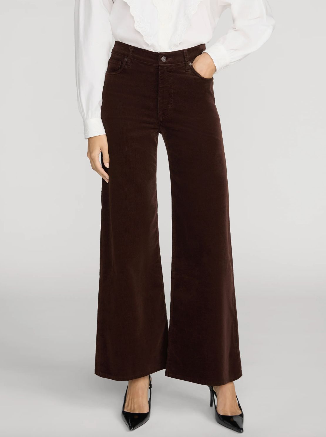 Frame Corduroy Swing Pant in Espresso