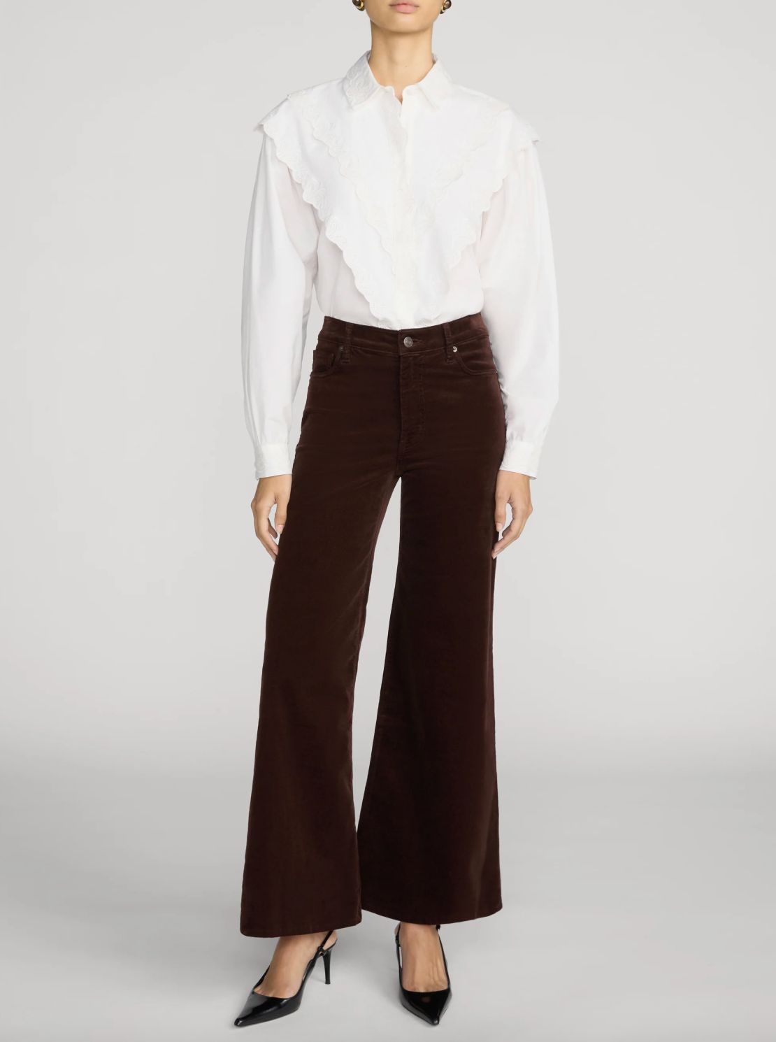 Frame Corduroy Swing Pant in Espresso