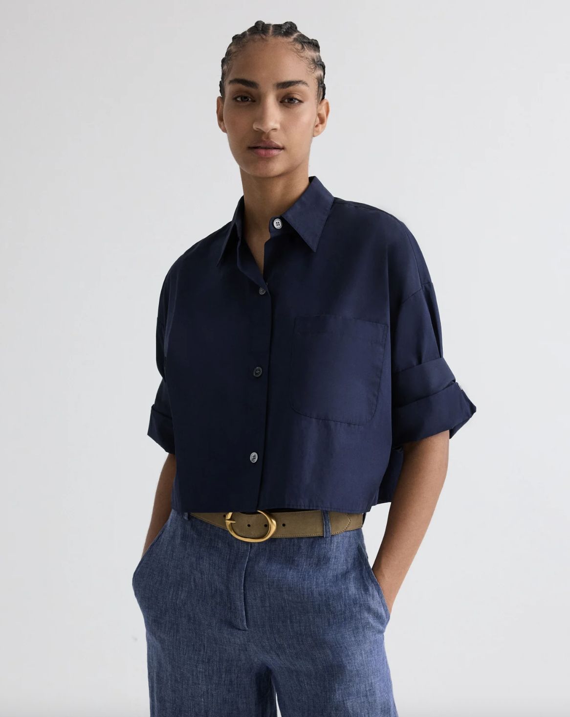 TWP Next Ex Shirt in Blue Midnight