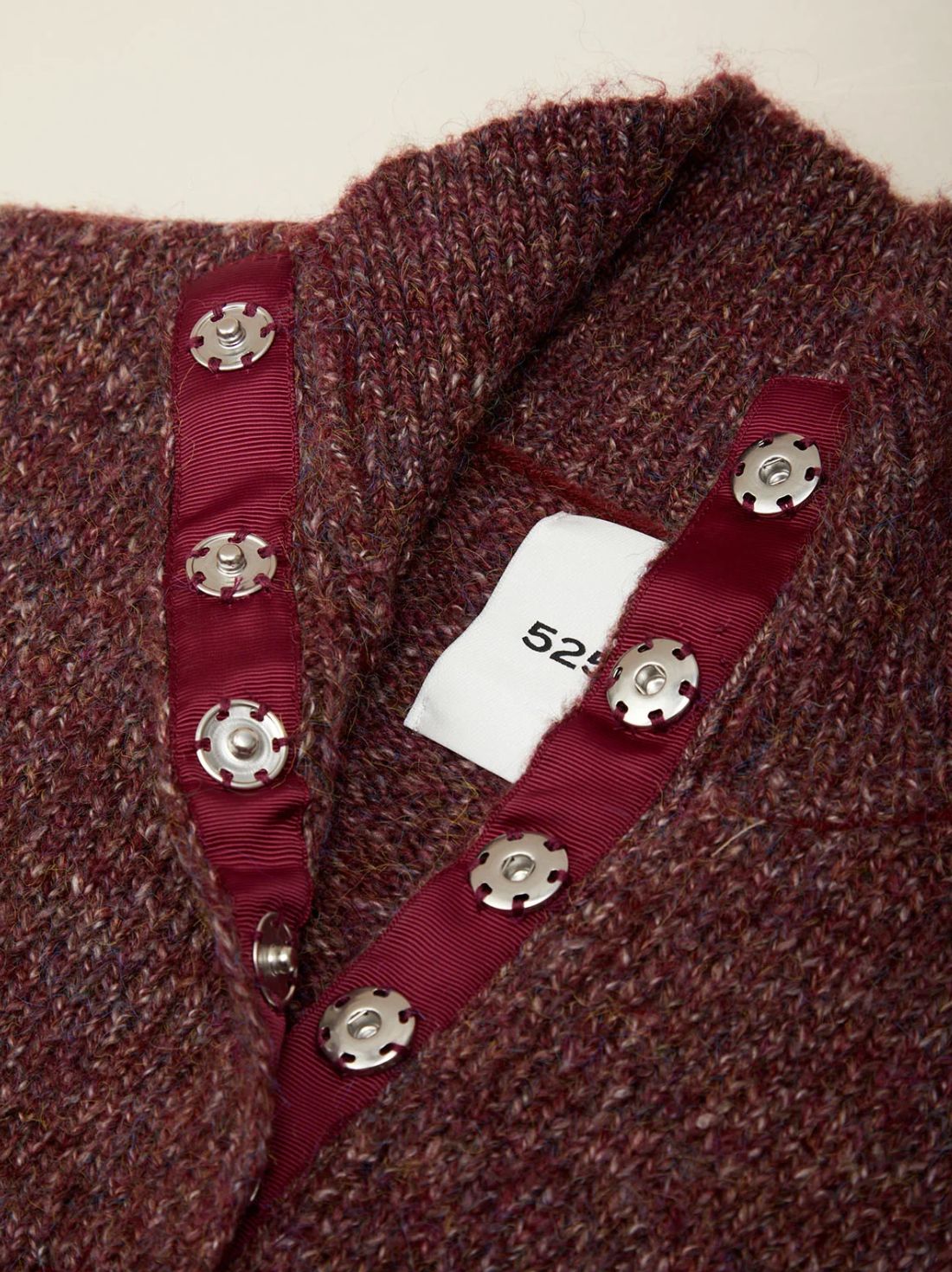 525 Boxy Snap Front Henley Sweater