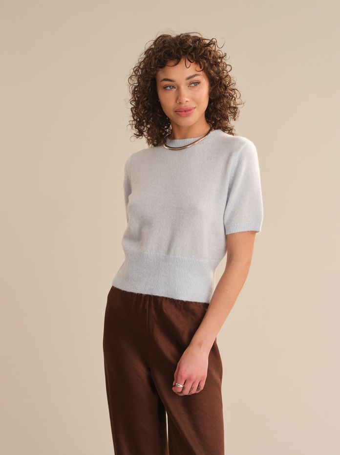 525 America Andie Sweater Tee, Color: Winter Sky, Size: XS