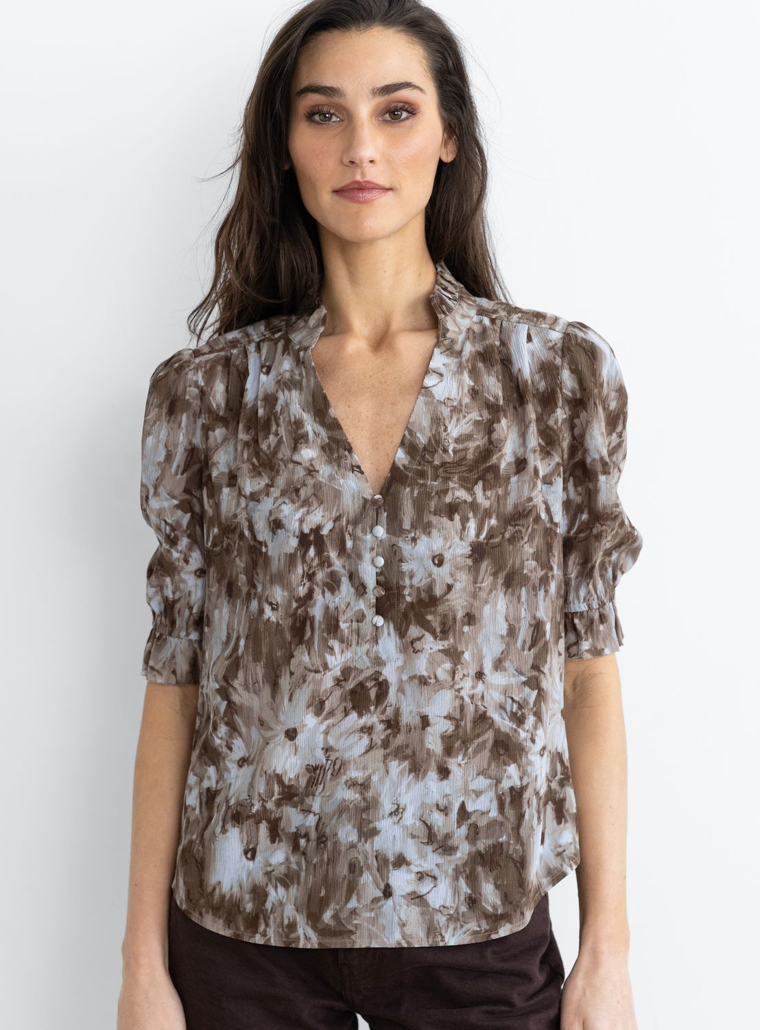 Go Silk Evermore Blouse in Hazy Day Floral