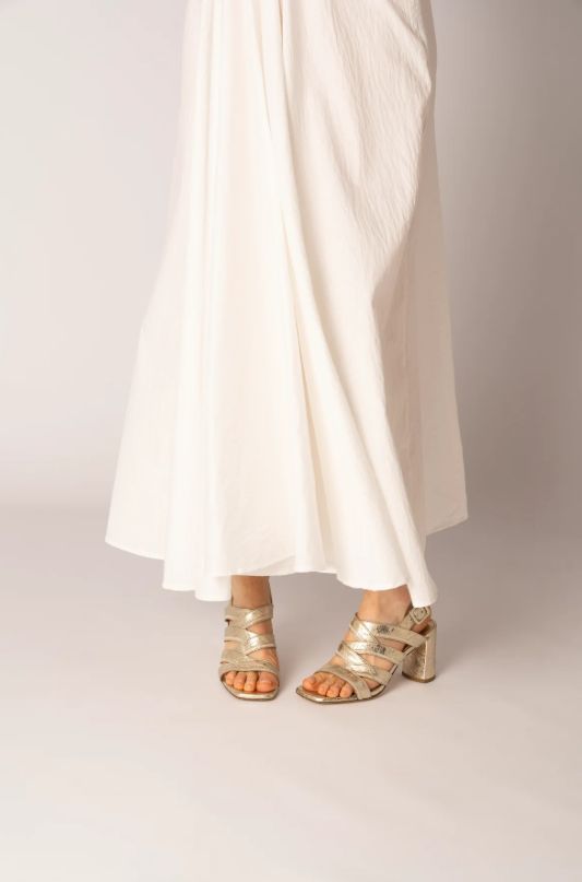 Sam Reychler Strappy Metallic Heel