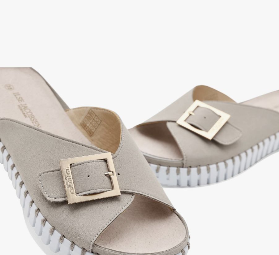 Ilse Jacobsen One Buckle Slide, Color: Atmosphere, Size: 36