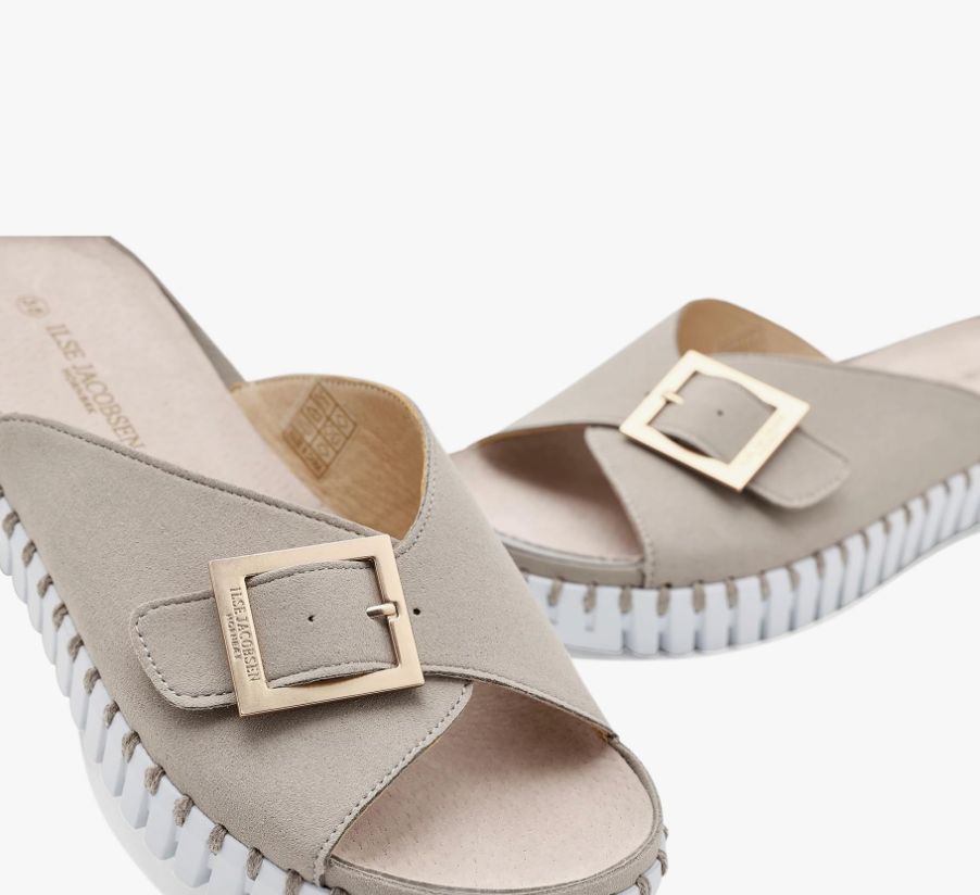 Ilse Jacobsen One Buckle Slide, Color: Atmosphere, Size: 36