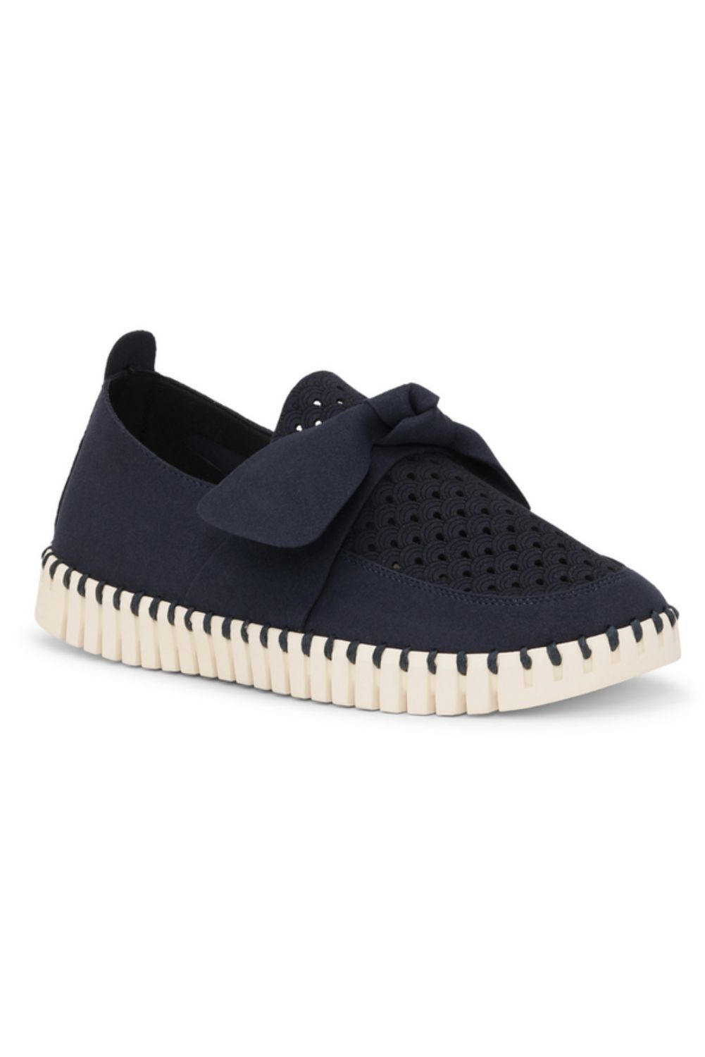 Ilse Jacobsen Slip On With Bow in Navy