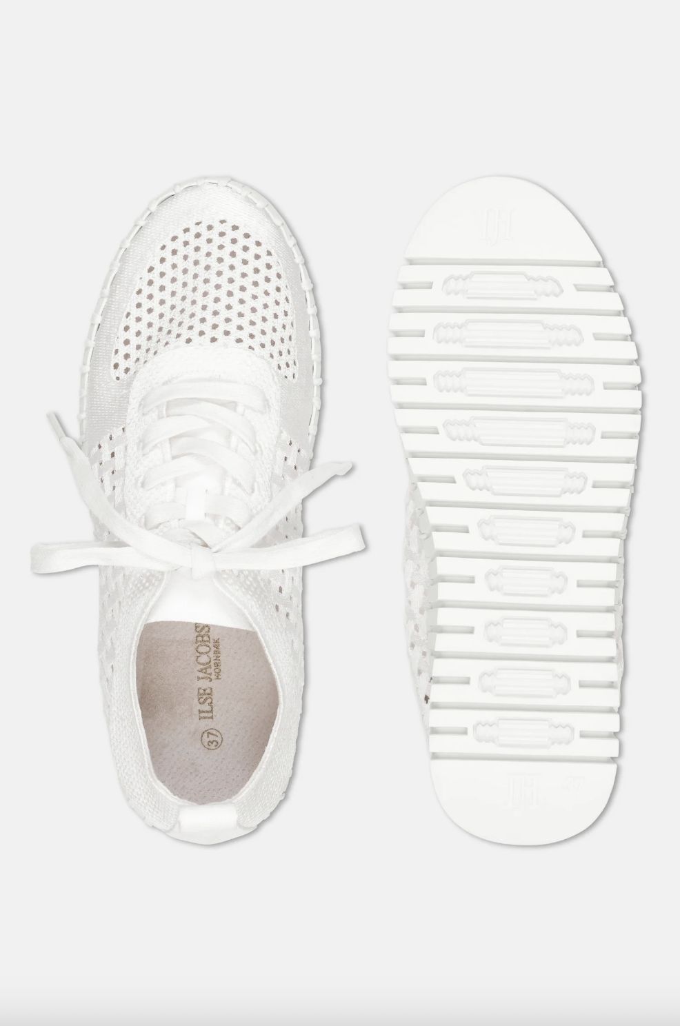 Ilse Jacobsen Embroidery Sneaker in White