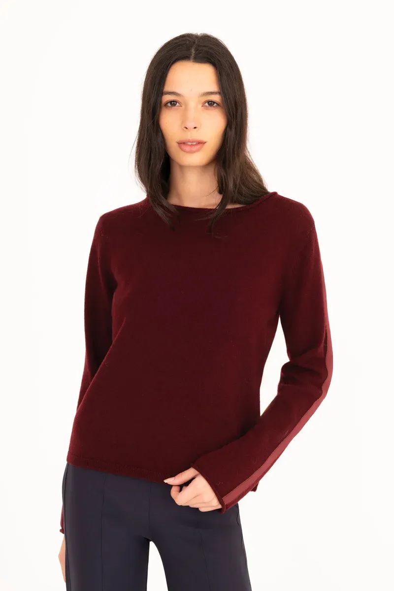 Elaine Kim Elle Sweater in Garnet