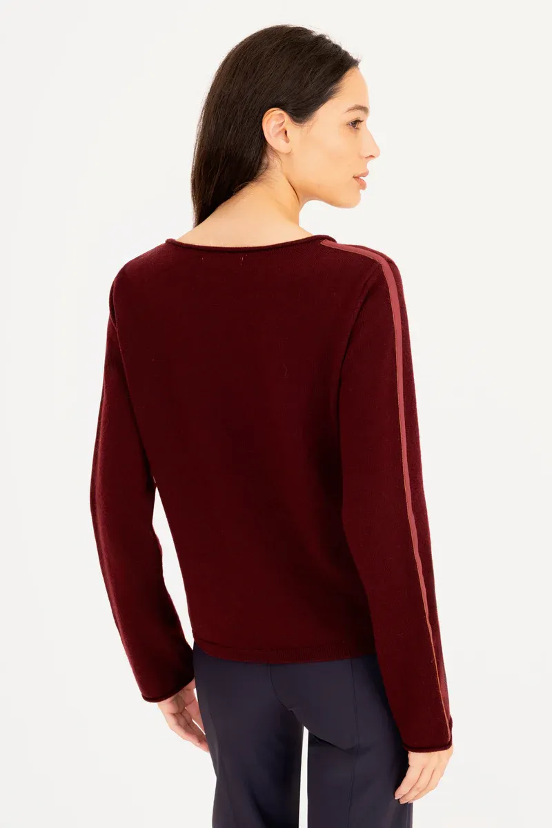 Elaine Kim Elle Sweater in Garnet