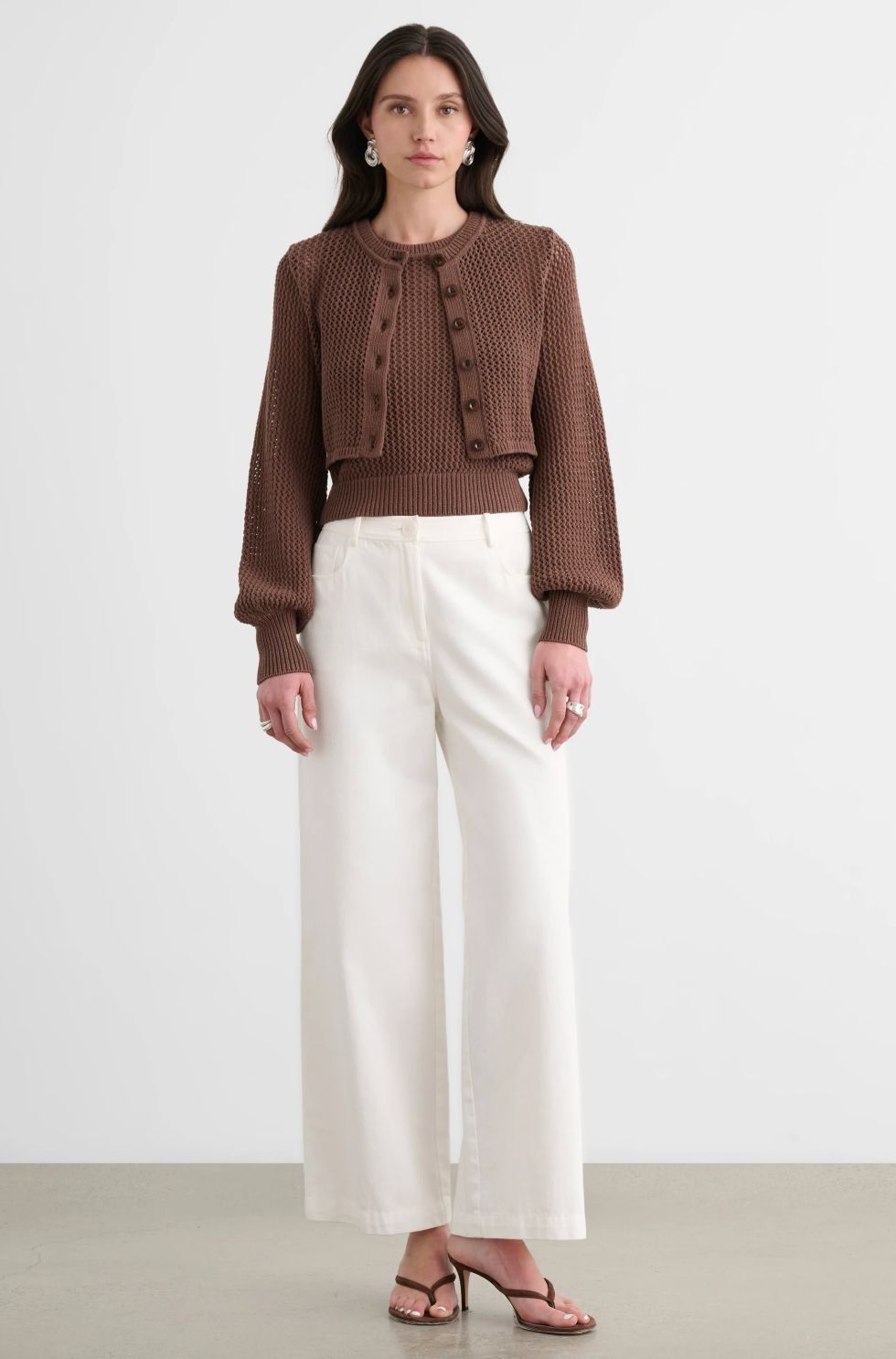 Toccin Tori Blouson Sleeve Cardigan