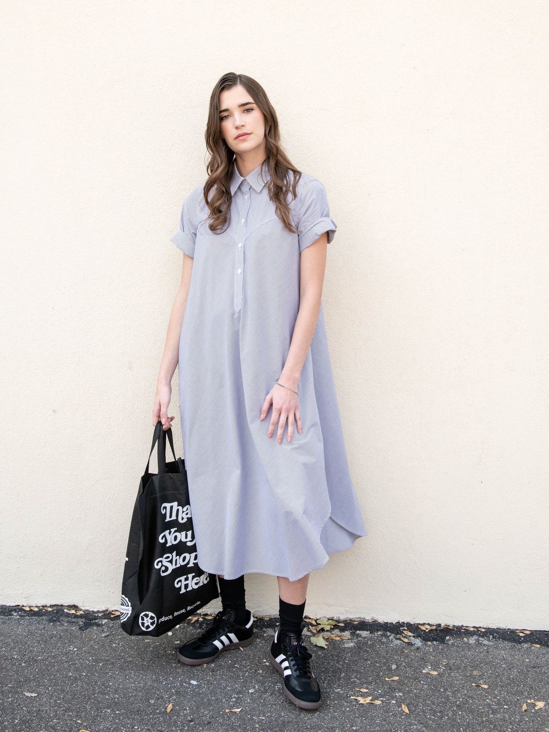 Heather Harlan Ticking Stripe Dress