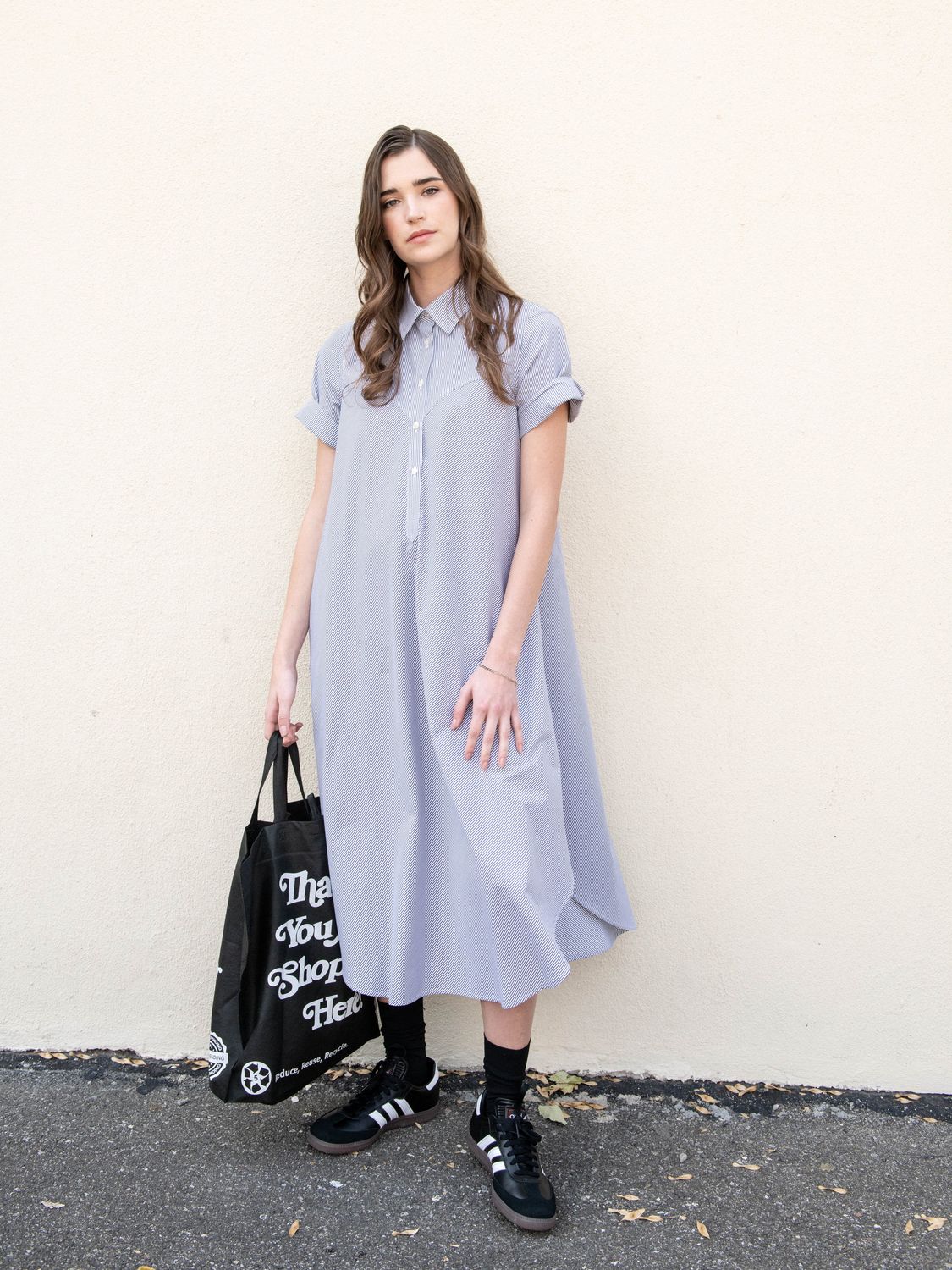 Heather Harlan Ticking Stripe Dress