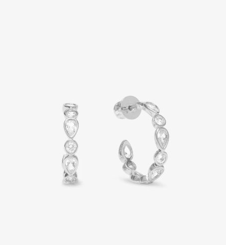 Melinda Maria Isla Silver Huggies