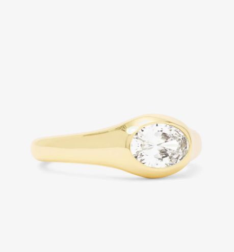 Melinda Maria She's a Boss Signet Ring Gold