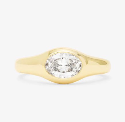 Melinda Maria She's a Boss Signet Ring Gold