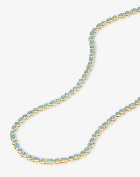 Melinda Maria Isla Opal Tennis Necklace 18"
