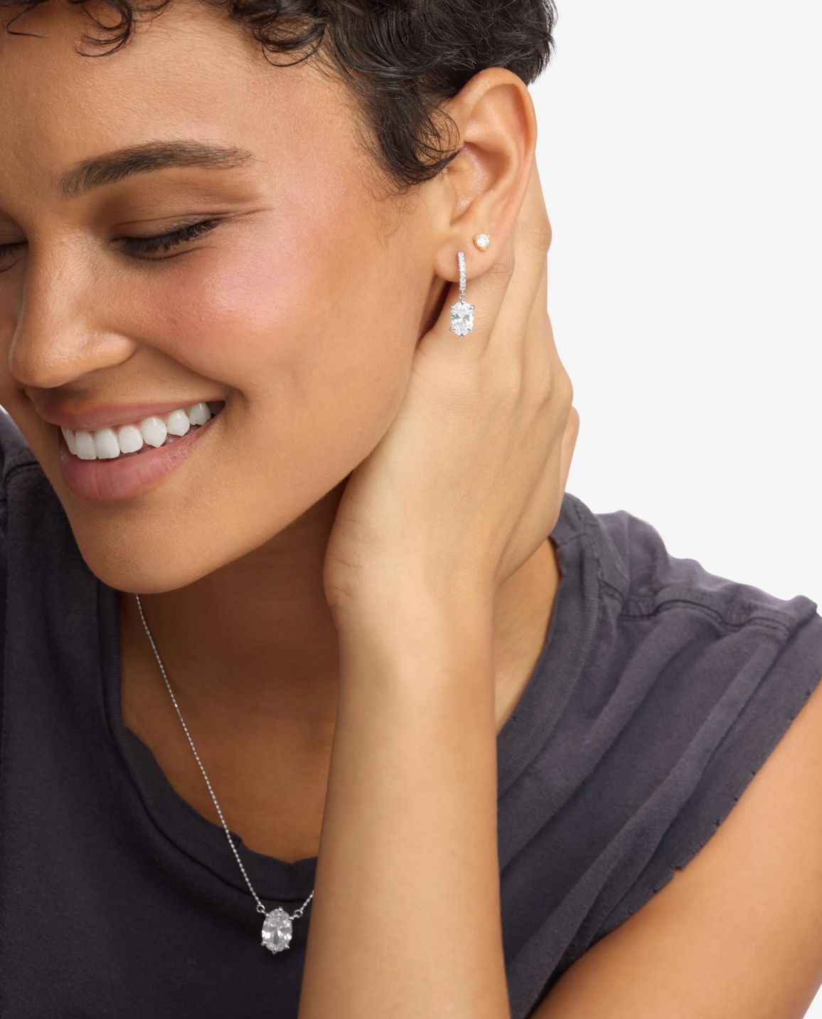 Melinda Maria She's on Point Earring in Silver