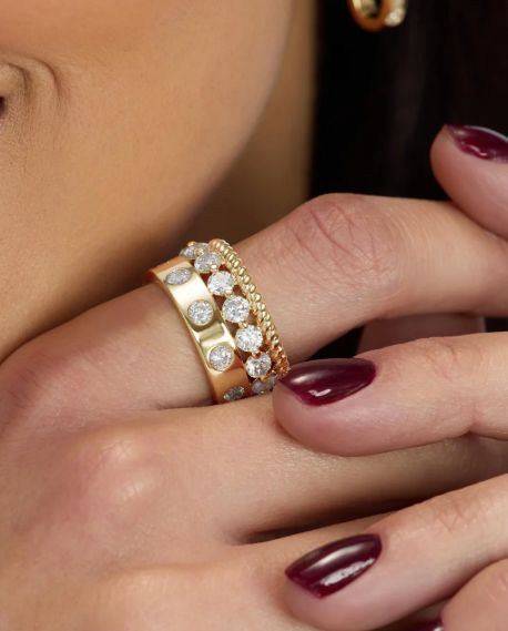 Melinda Maria Ashley Venice Ring in Gold