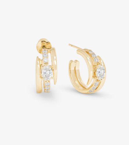 Melinda Maria She's on Point Lasso Huggie Earring in Gold