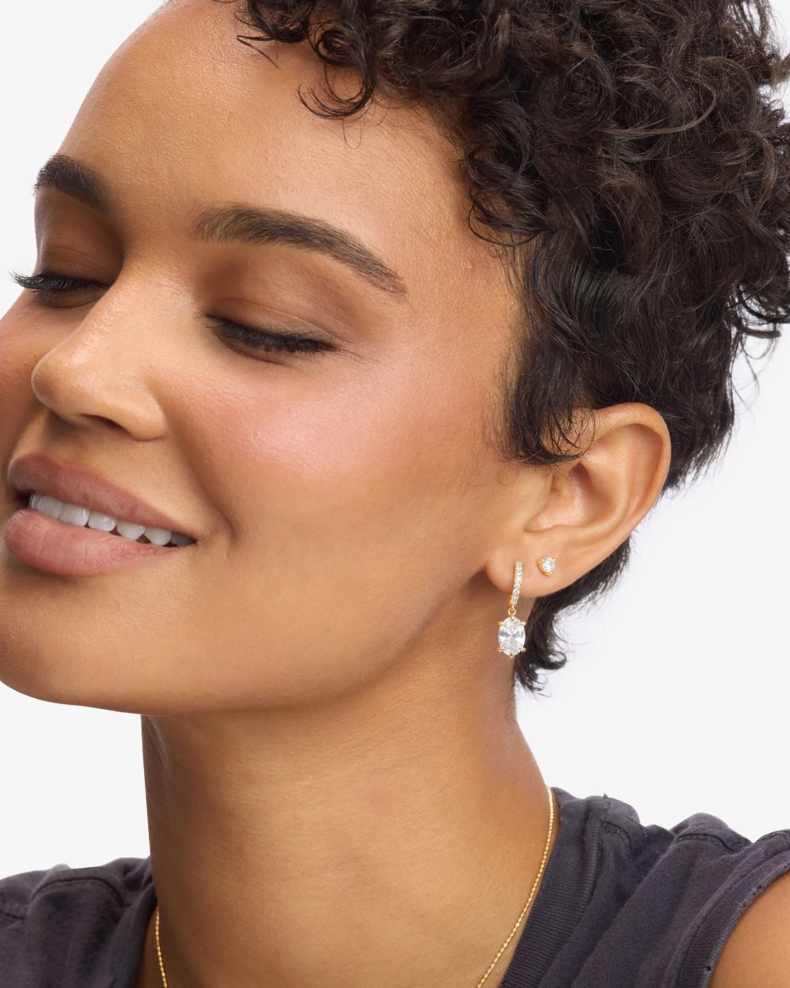 Melinda Maria She's on Point Earring in Gold