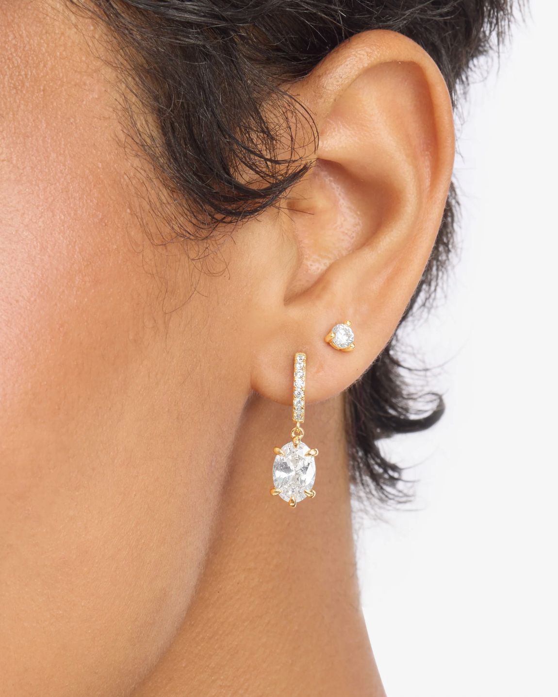 Melinda Maria She's on Point Earring in Gold
