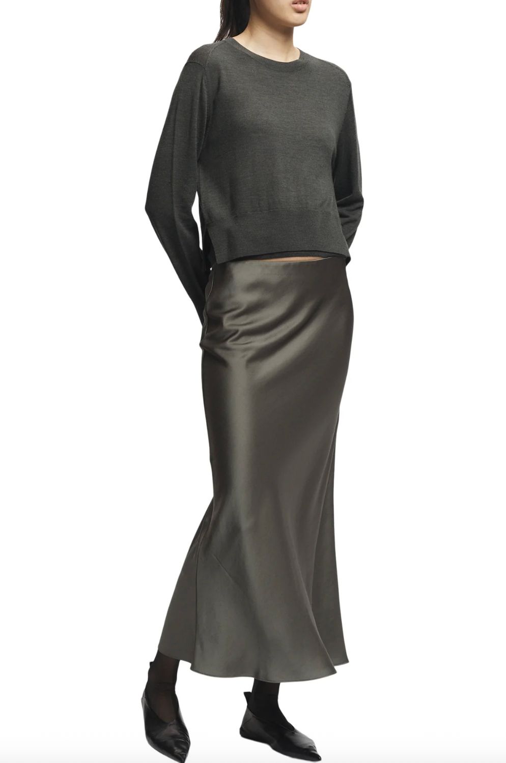 Saint Art Elodie Layered Crewneck in Olive