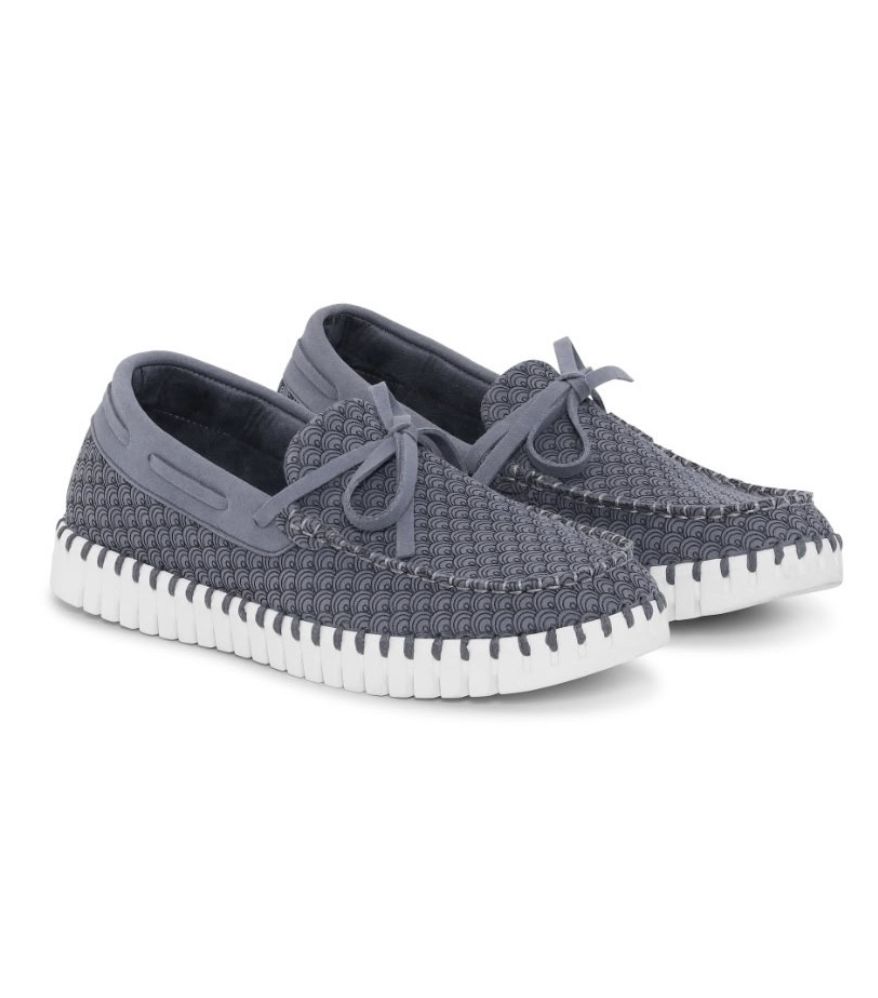 Ilse Jacobse Sailor Loafer in Grey Blue