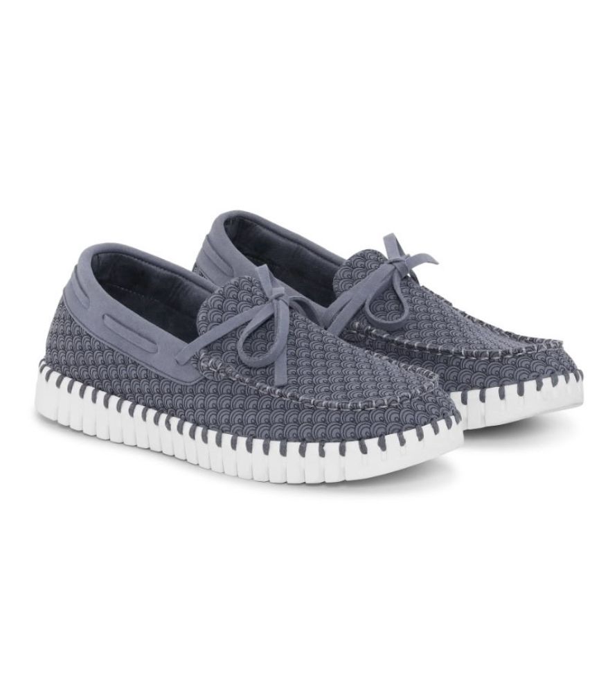 Ilse Jacobse Sailor Loafer in Grey Blue