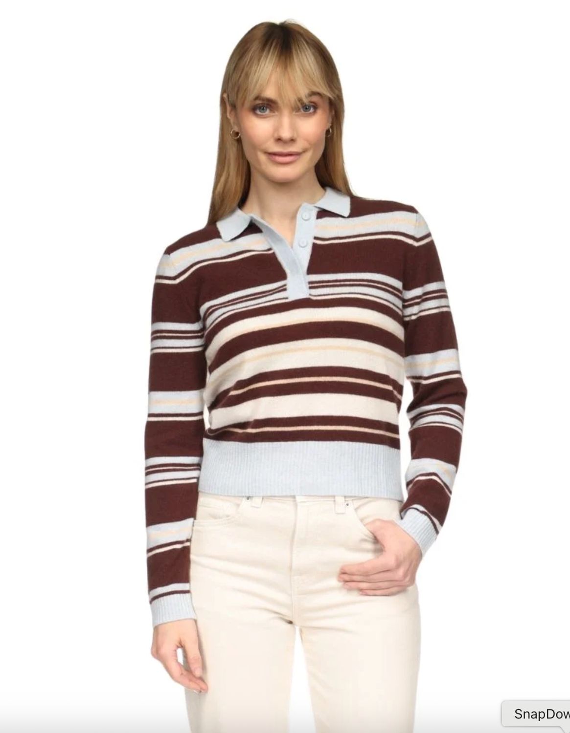 Brodie Slim Fit Stripe Polo Sweater