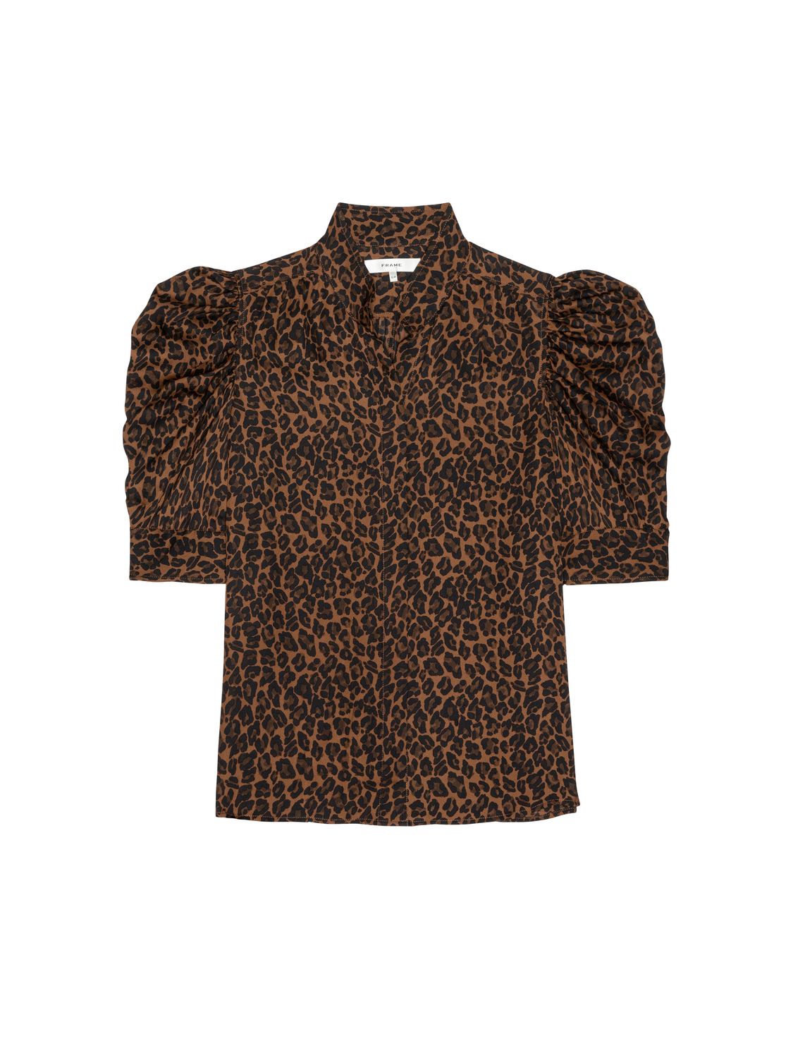 Frame Gillian Blouse in Leopard, Color: Light Leopard, Size: XS