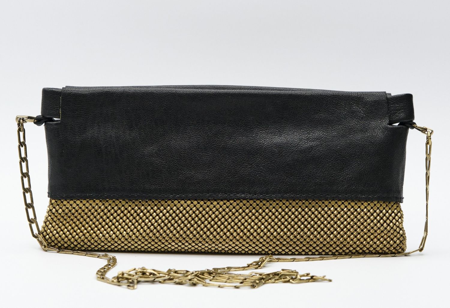 Laura B Ludovica Clutch in Black/Gold