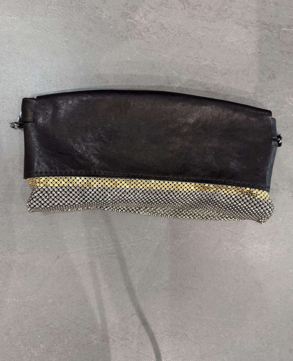 Laura B Ludovica Clutch in Black/Gunmetal