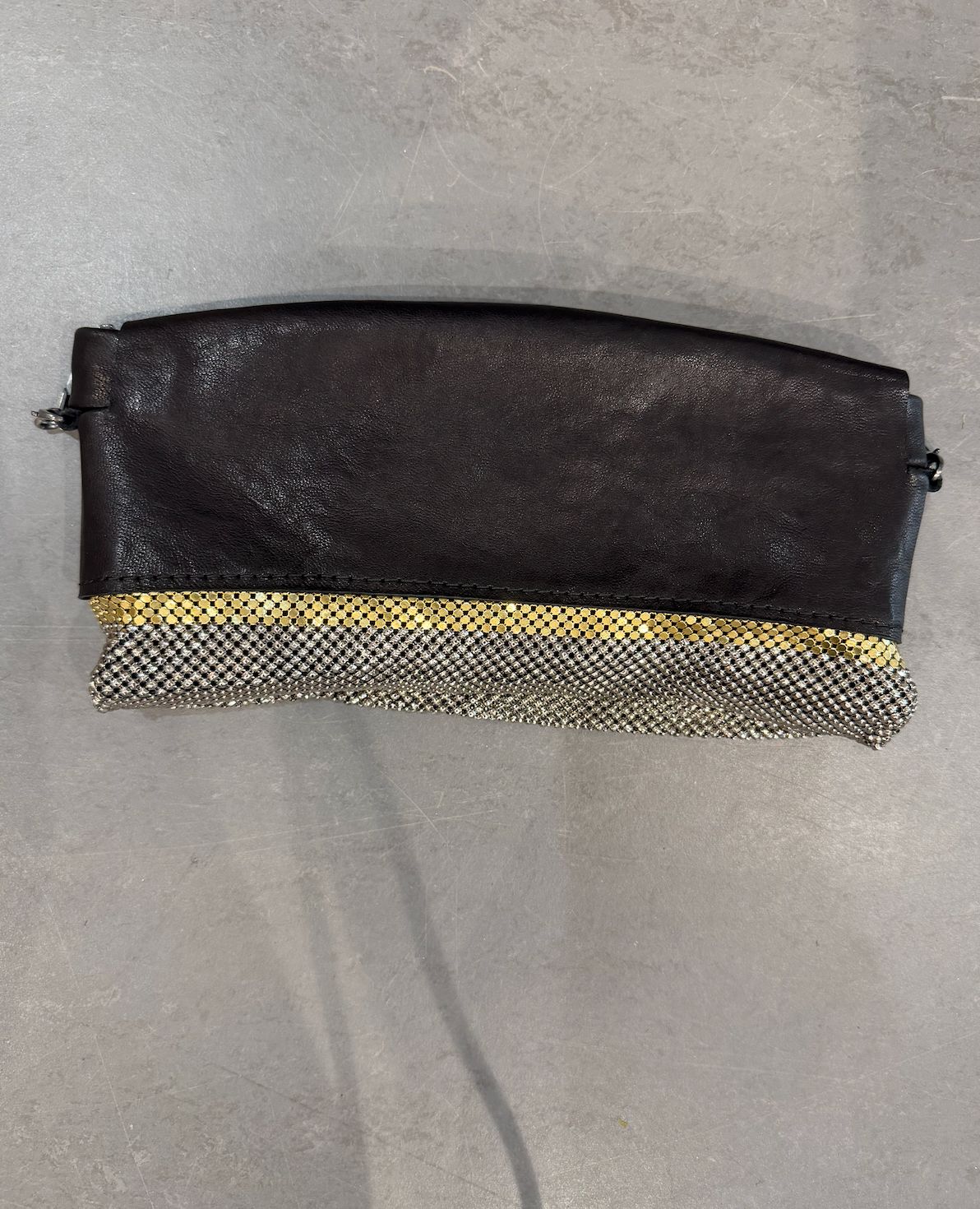 Laura B Ludovica Clutch in Black/Gunmetal