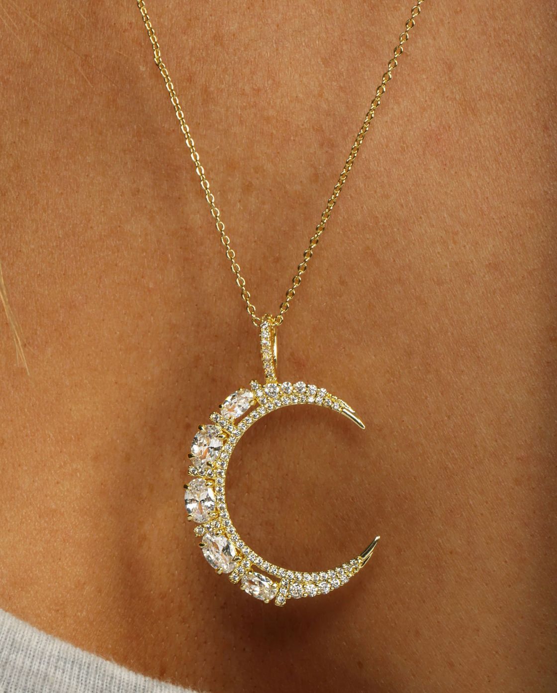 Melinda Maria She's an Icon Moon Necklace