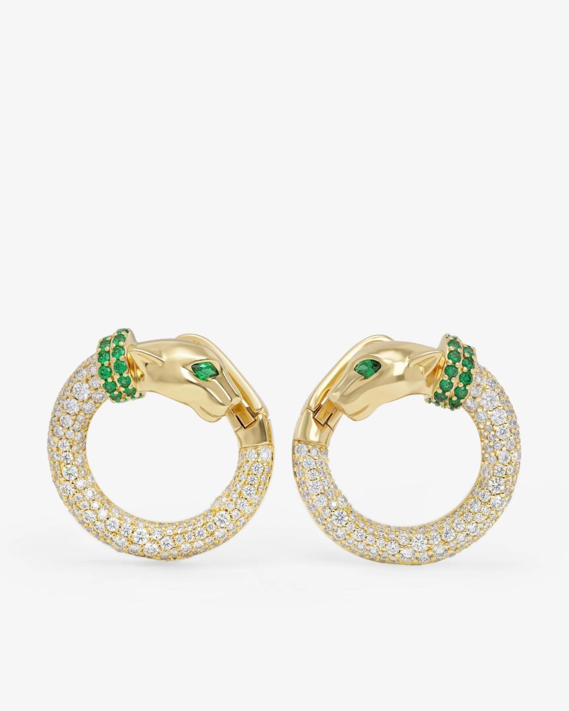 Melinda Maria Jaquar Pave Illusion Hoops in Gold