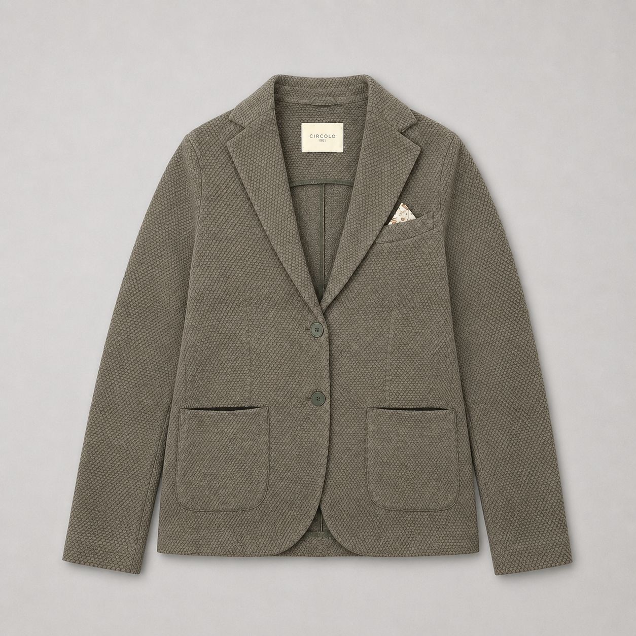 Circolo Honeycomb Jacket in Militaire