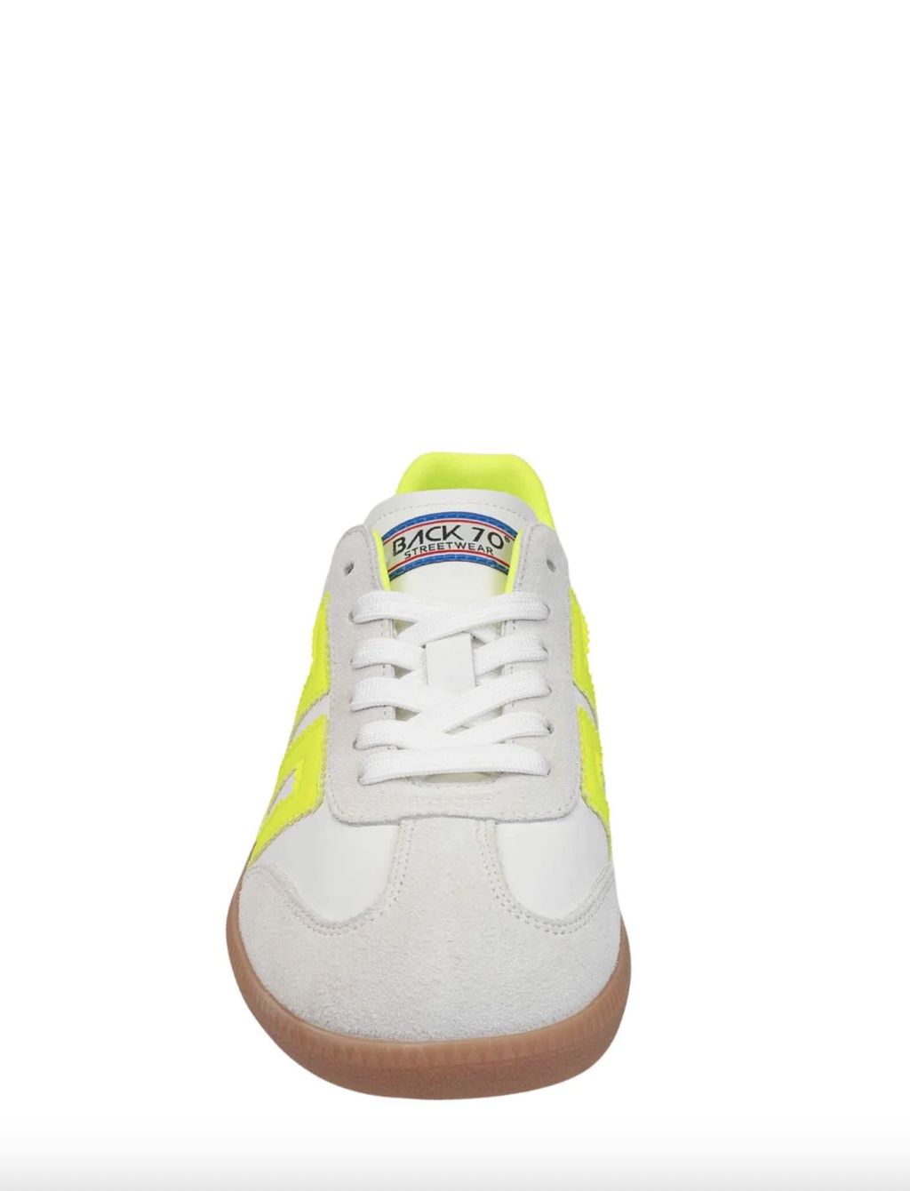 Back 70 Cloud Sneaker in White/Neon Yellow