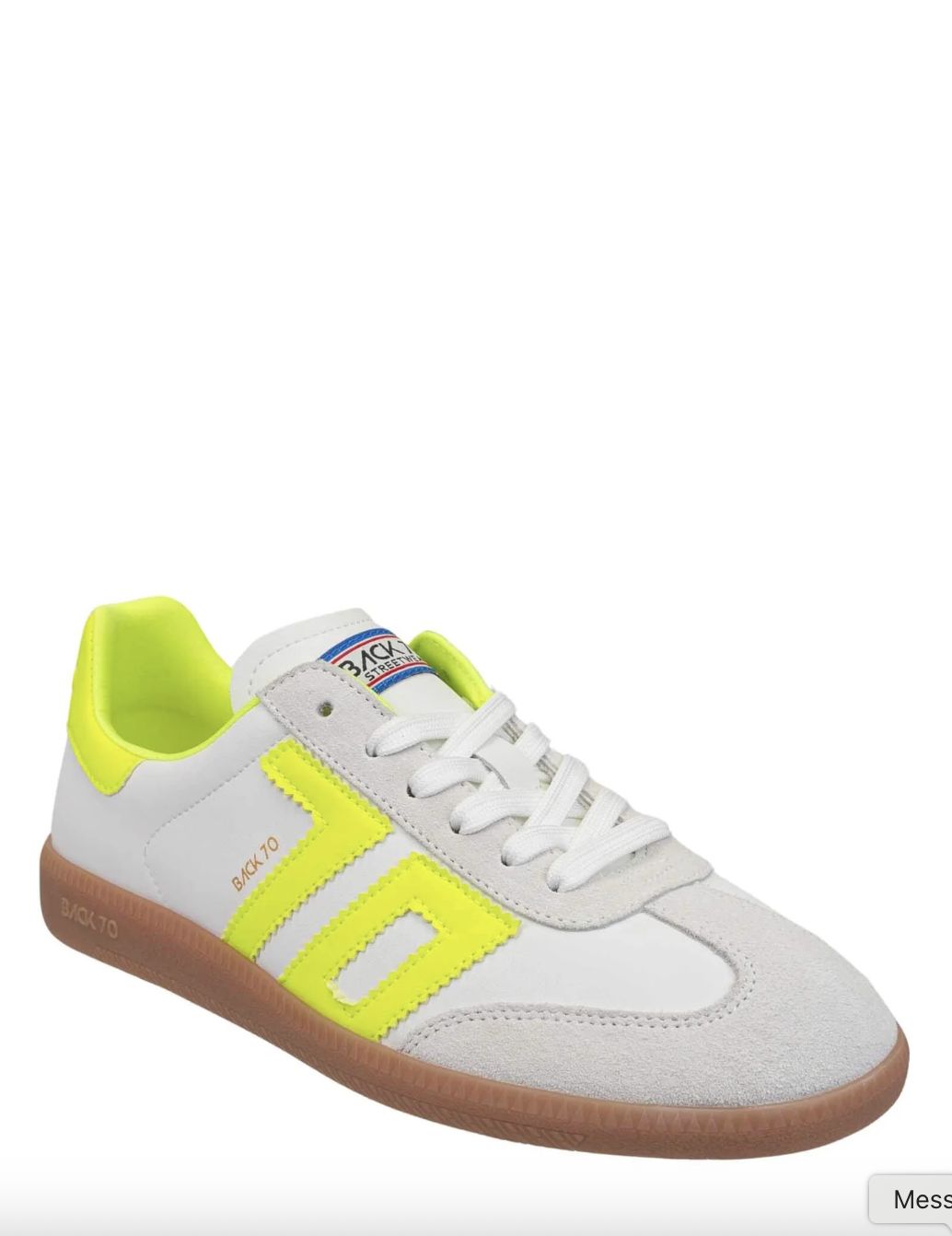 Back 70 Cloud Sneaker in White/Neon Yellow