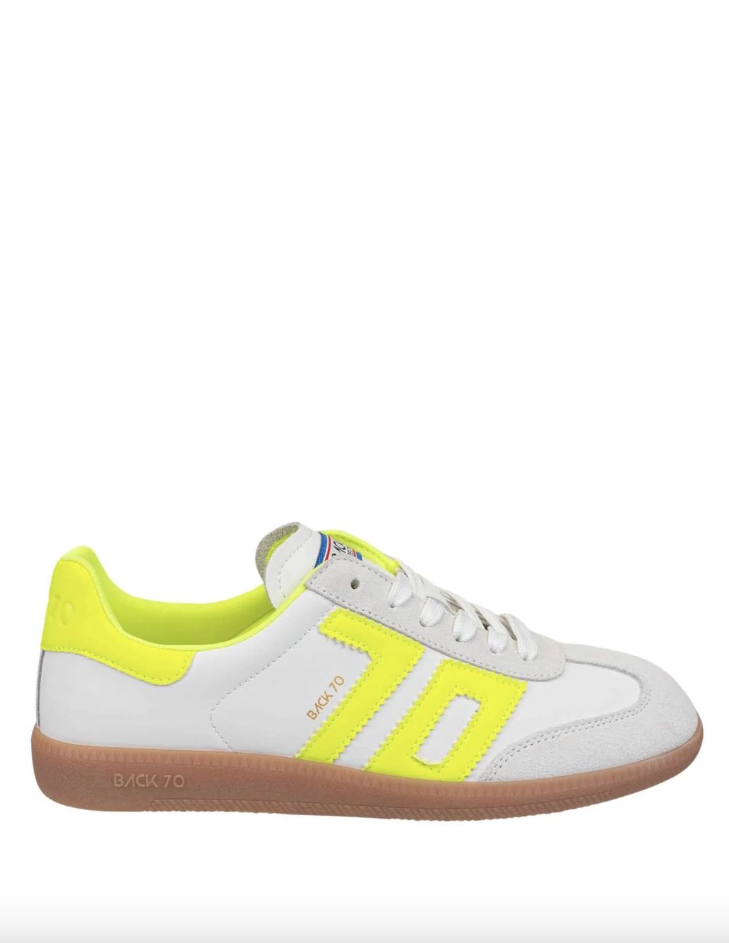 Back 70 Cloud Sneaker in White/Neon Yellow