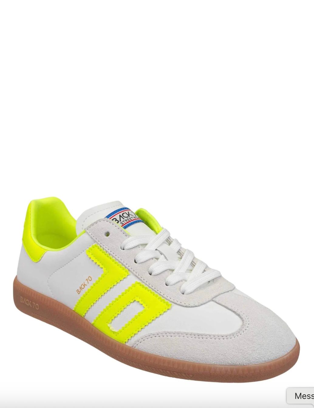 Back 70 Cloud Sneaker in White/Neon Yellow