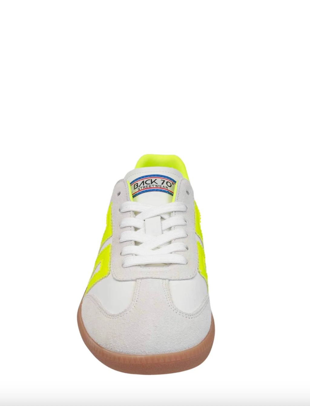 Back 70 Cloud Sneaker in White/Neon Yellow