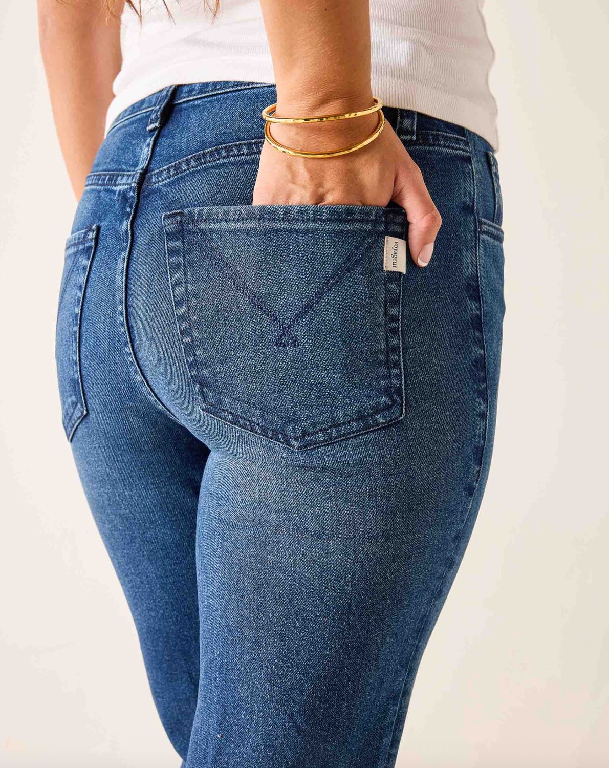 Mersea Bessie Cuffed Straight Jean in Faded Ink
