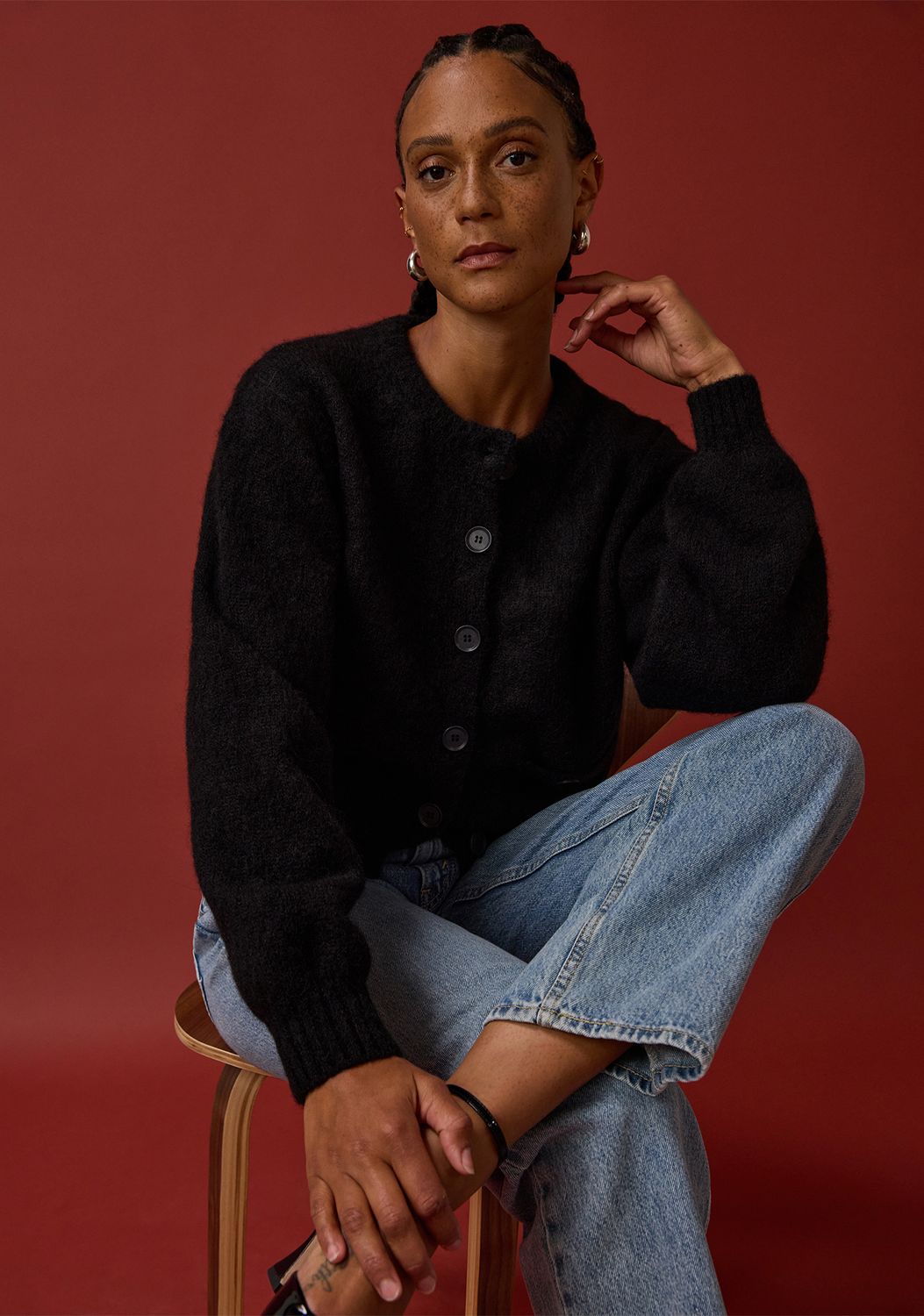 Nation Tessa Cardigan, Color: Black, Size: XS