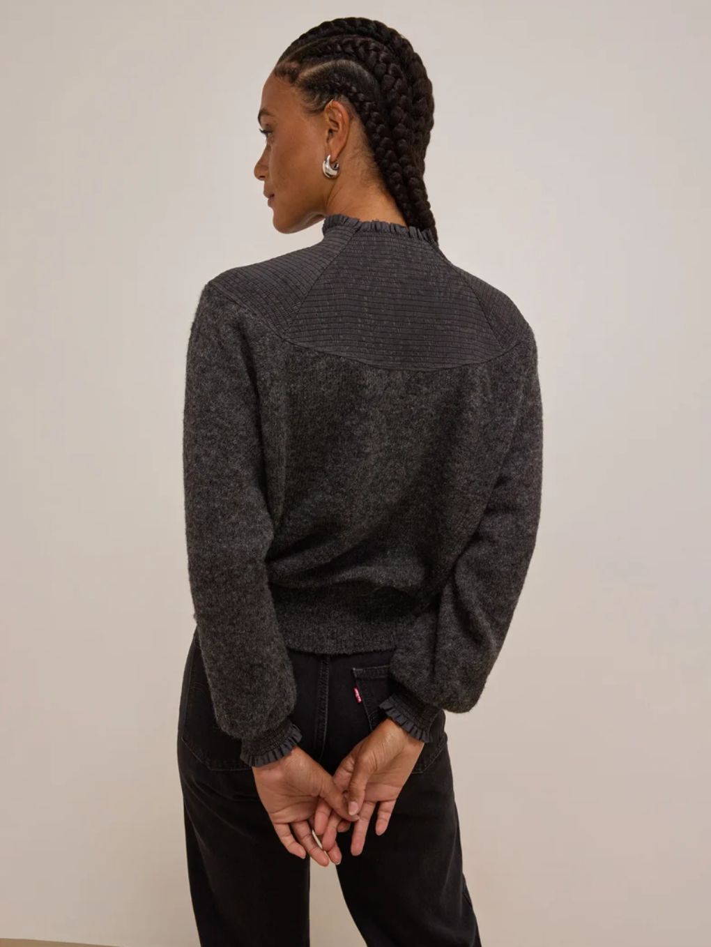 Nation Babette Sweater  Charcoal