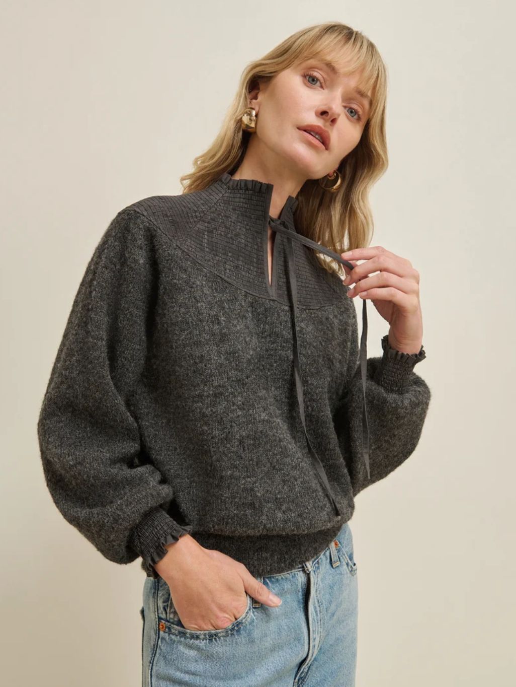 Nation Babette Sweater  Charcoal