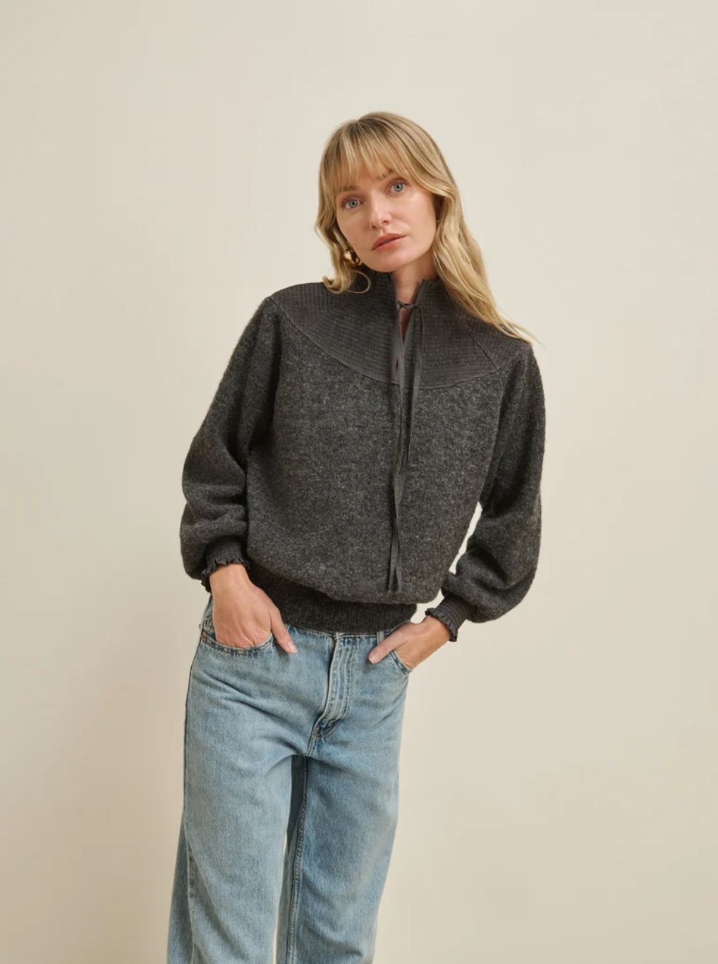 Nation Babette Sweater  Charcoal