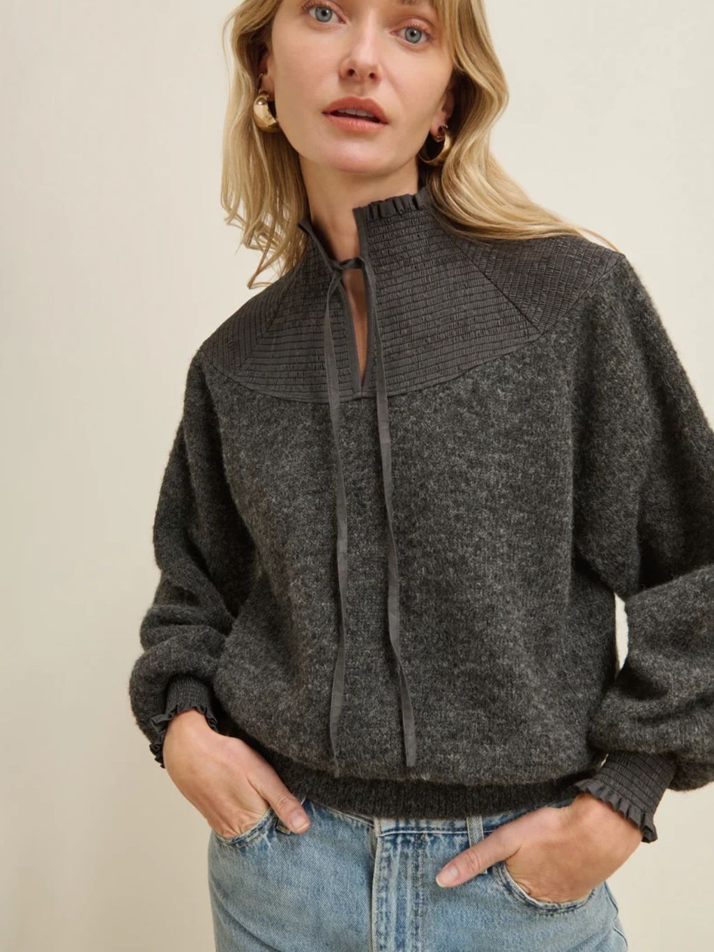 Nation Babette Sweater  Charcoal